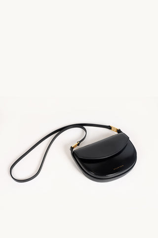 The Madison Phone Bag in Black/Gold Details
