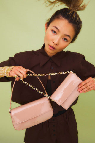 Archive: The Patent Shoulder Bag Fawn Light Gold