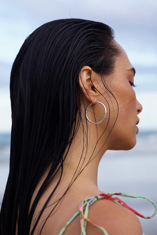 35mm Sterling Silver Hoop Earrings