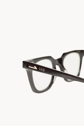 DYLAN KAIN GLASSES - Gloss Black w. 24k. Gold Metal Trim / Clear Sunglasses Dylan Kain