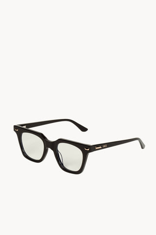 DYLAN KAIN GLASSES - Gloss Black w. 24k. Gold Metal Trim / Clear Sunglasses Dylan Kain