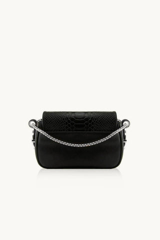 The Wax Silver Leather Bag, Chain Strap, Leather Strap Dylan Kain 