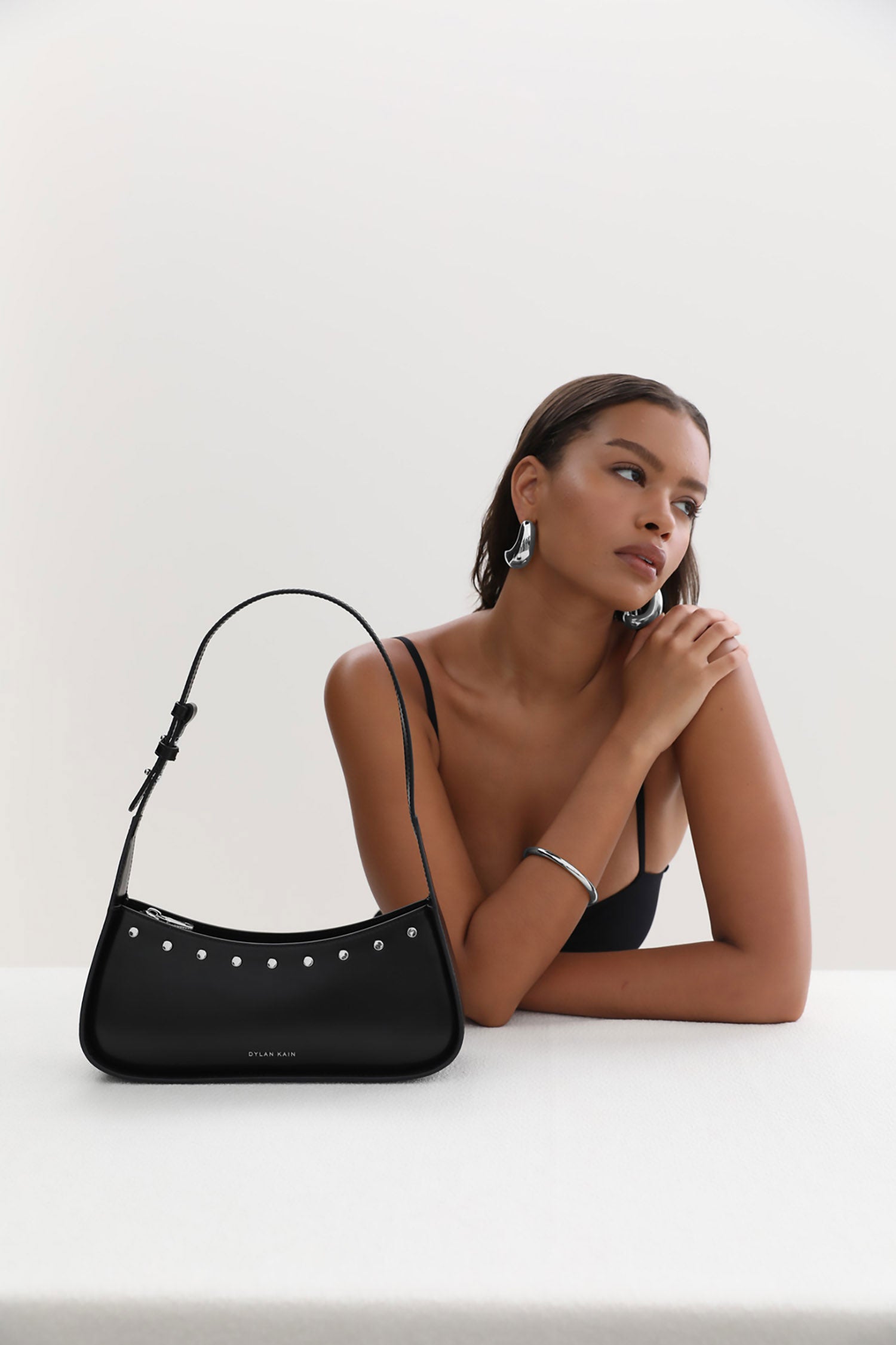 The Remi Studded Bag Silver Dylan Kain