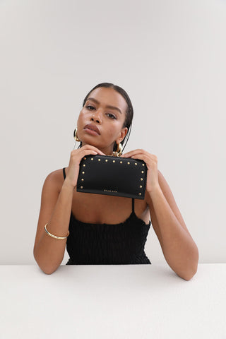 The Large Forever Love Studded Wallet Warm Gold - Gift Edit