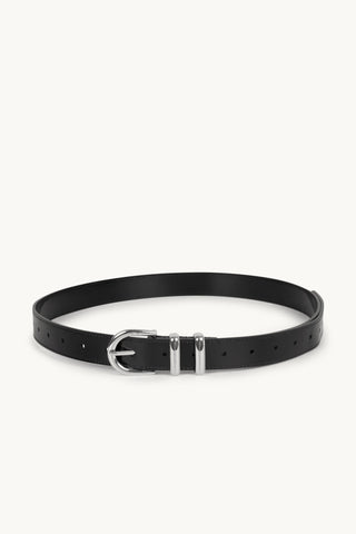 The Tia Patent Belt Silver - Gift Edit
