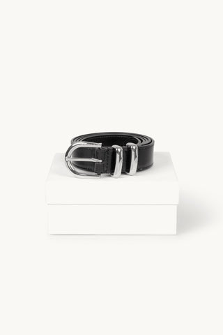 The Tia Patent Belt Silver - Gift Edit