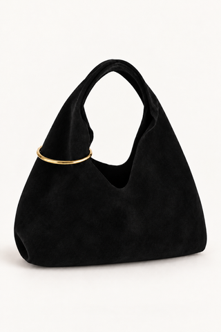 The Claire Bag Black Suede