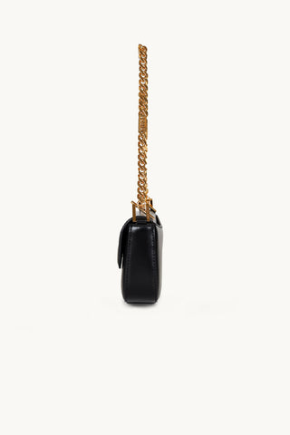 The Amelia I+II Chain Bag in Black/Gold Side