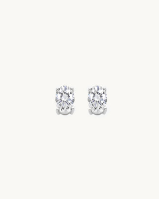 Valla Oval Cut Studs Silver