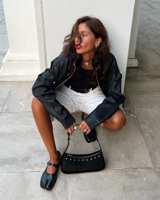 The Remi Studded Bag Warm Gold