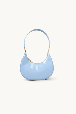 The Rhea Sling Patent Bag Cornflower