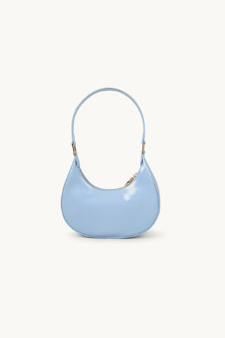 The Rhea Sling Patent Bag Cornflower