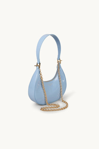 The Rhea Sling Patent Bag Cornflower