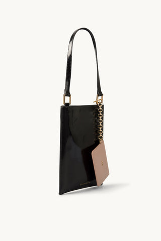 The Ella Patent Phone Bag Light gold