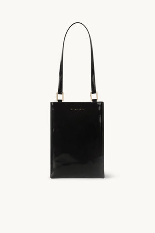 The Ella Patent Phone Bag Light gold