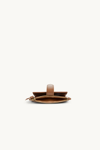 The Zoe Patent Card Wallet Chocolate