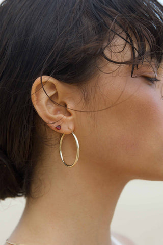 35mm 9ct Gold Hoop Earrings