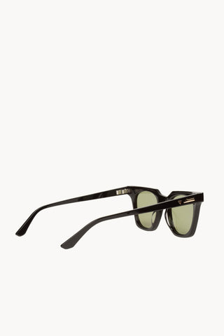 DYLAN KAIN SUNGLASSES - Gloss Black w. 24k. Gold Metal Trim / Olive Green Lens Sunglasses Dylan Kain 