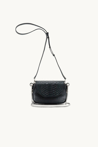 The Wax Silver Leather Bag, Chain Strap, Leather Strap Dylan Kain 